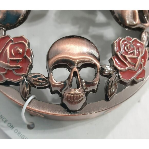 New Skull Roses Illuma Lid Topper Yankee Candle Phantasmagoria Gothic Halloween - Picture 3 of 7